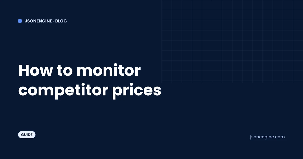How to Monitor Competitor Prices: A Practical Guide