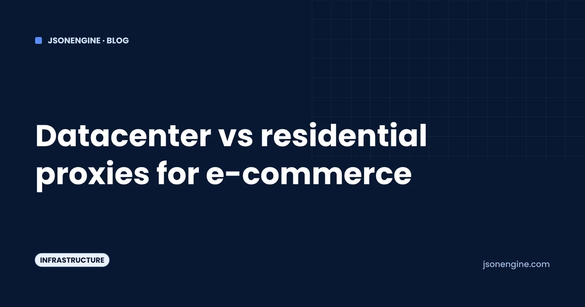 Datacenter vs Residential Proxies for E-commerce Scraping