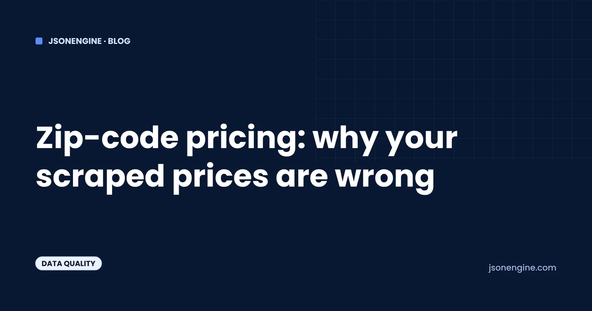 Zip-Code Pricing: Why Your Scraped Prices Are Wrong